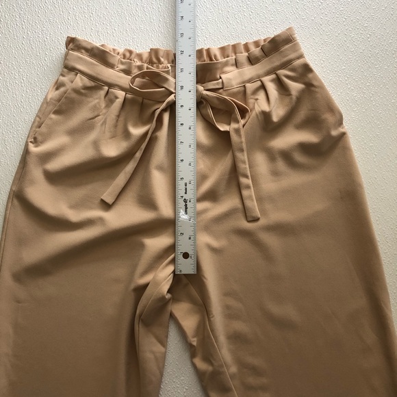 Iman Paperbag Style Dress Pants in Color Beige Size Small - Picture 10 of 12